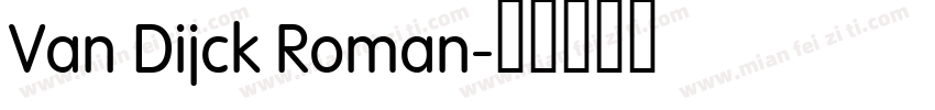 Van Dijck Roman字体转换